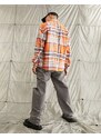 ASOS DESIGN - Camicia oversize anni '90 in flanella spazzolata arancione a quadri