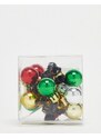 Madein. - Confezione da 12 decorazioni natalizie per barba-Multicolore