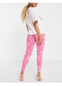 ASOS DESIGN - Barbie x Hello Kitty - Pigiama con T-shirt oversize e leggings rosa