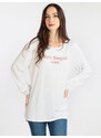 Laura Biagiotti T-shirt Da Donna Lunga Con Strass Manica Bianco Taglia M