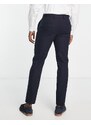 Selected Homme - Pantaloni da abito slim blu navy in misto lana