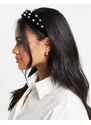 Revolution Hair - Cerchietto in velluto nero con perline-Nessun colore