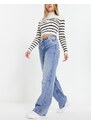 Monki - Yoko - Jeans blu medio con fondo ampio