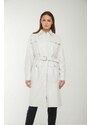 PINKO Trench in Similpelle Bianco