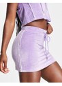 Daisy Street - Active - Gonna in velour lilla con coulisse-Viola