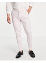 ASOS DESIGN - Pantaloni eleganti super skinny rosa pastello puntinati