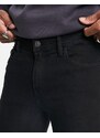 ADPT - Jeans skinny effetto spray on con strappi nero slavato-Black