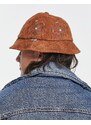 Obey - Nova - Cappello da pescatore in velluto a coste marrone