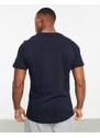 New Balance - T-shirt con logo piccolo blu navy