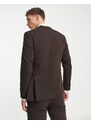 Jack & Jones Premium - Giacca da abito super slim color cioccolato-Marrone