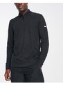 Nike Golf - Dri-Fit - Felpa nera con zip corta-Nero