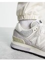New Balance - 574 - Sneakers in bianco sporco e grigio