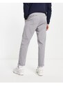 New Look - Pantaloni grigi con doppie pieghe sul davanti-Grigio