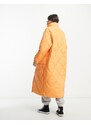 EDITED - Cappotto lungo trapuntato arancione