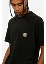 Carhartt WIP T-Shirt POCKET in cotone nero