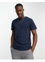 Selected Homme - T-shirt in cotone blu navy