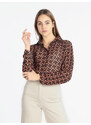 Daystar Camicia Donna Con Stampe Geometriche Classiche Marrone Taglia Unica