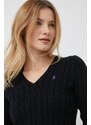 Polo Ralph Lauren maglione in cotone colore nero