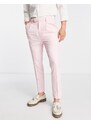 ASOS DESIGN - Pantaloni affusolati eleganti rosa a righe