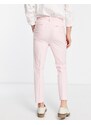 ASOS DESIGN - Pantaloni affusolati eleganti rosa a righe