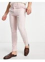 ASOS DESIGN - Pantaloni super skinny eleganti rosa chiaro