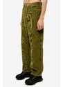 Stussy Jeans CORDUROY BIG OL in cotone verde