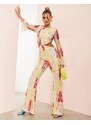 ASOS Luxe - Tuta jumpsuit multicolore effetto arcobaleno