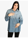Solada Maxi Camicia In Jeans Da Donna Taglia M