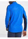 Nike Football - Academy Dri-FIT - Top da allenamento blu reale con pannelli e zip corta