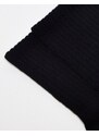 ASOS DESIGN - Confezione da 5 paia di calzini neri con base in spugna-Black