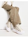 adidas Originals - Nizza - Sneakers alte con plateau e stampa pitonata-Bianco