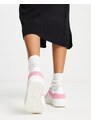 adidas Originals - Gazelle Bold - Sneakers rosa e bianche con suola platform-Bianco