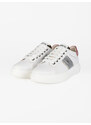 Keys Sneakers Stringata Da Donna Con Glitter Basse Bianco Taglia 36
