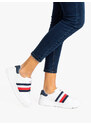 Tommy Hilfiger Elastic Stripes Low Cut Sneakers Slip On Donna Basse Bianco Taglia 40