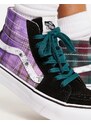 Vans - SK8-Hi - Sneakers affusolate viola e nere