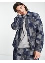 Guess Originals - Camicia giacca patchwork multicolore con zip in coordinato