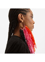 La DoubleJ Jewelry gend - Fringe Earrings Multicolor Rosa/Arancio/Nero One Size 65% Viscose 25% Brass 10% Glass