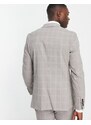 Jack & Jones Premium - Giacca da abito slim grigio chiaro a quadri-Neutro