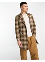 Bolongaro Trevor - Mikey - Cappotto di lana marrone a quadri-Brown