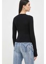 Miss Sixty maglione con aggiunta di seta colore nero