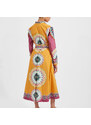 La DoubleJ Dresses gend - Sundowner Dress (Placed) Napoli Plates Placed Gold S 100% Cotton