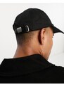 ASOS DESIGN - Cappellino morbido con visiera nero in cotone