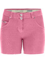 Freddy Shorts WR.UP in denim navetta ecologico fondo sfrangiato e abrasioni