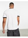 adidas Originals -T-shirt bianca con tre strisce-Bianco