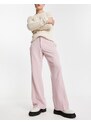 ASOS DESIGN - Pantaloni eleganti a zampa rosa