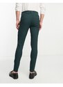 ASOS DESIGN - Pantaloni da abito skinny verde a quadretti