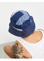 ASOS DESIGN - Cappello da pescatore in denim patchwork-Blu