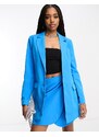 Only Tall - Blazer oversize blu acceso in coordinato