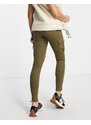 Parisian Tall - Jeans skinny cargo kaki-Verde