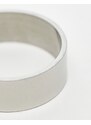 ASOS DESIGN - Anello a fascia in acciaio inossidabile resistente all'acqua argentato-Argento